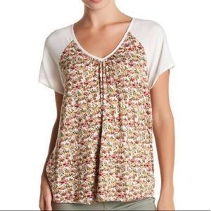 Floral Mixed Media Blouse by Pleione